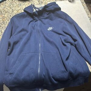 Nike navy blue zip up